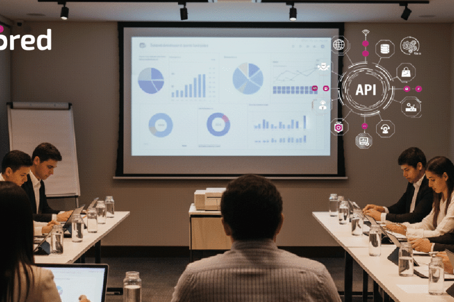 Ilustración sobre el Open Finance con conexión de datos financieros y educación