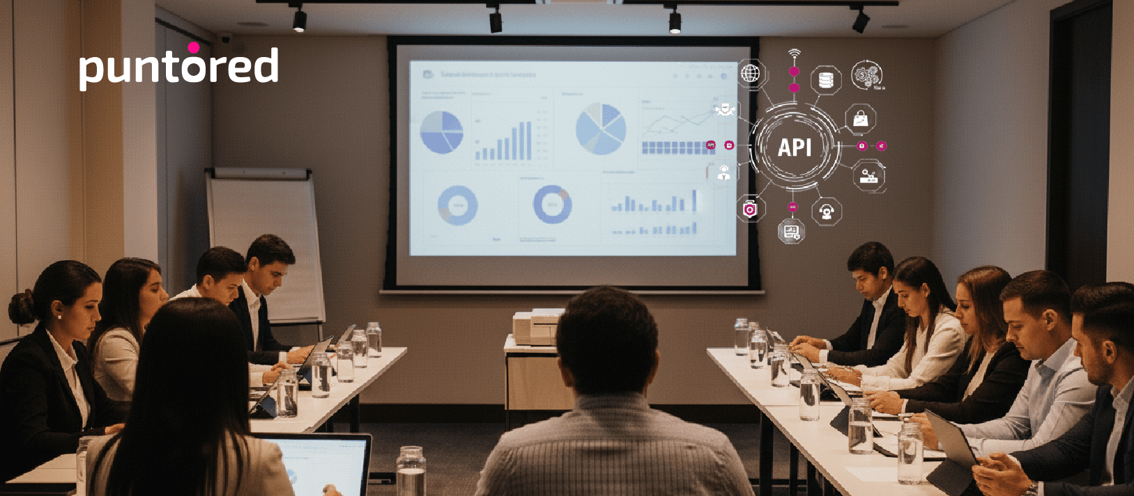 Ilustración sobre el Open Finance con conexión de datos financieros y educación