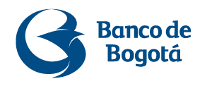 A blue logo with black background.