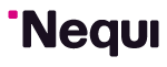 Un texto negro y morado.