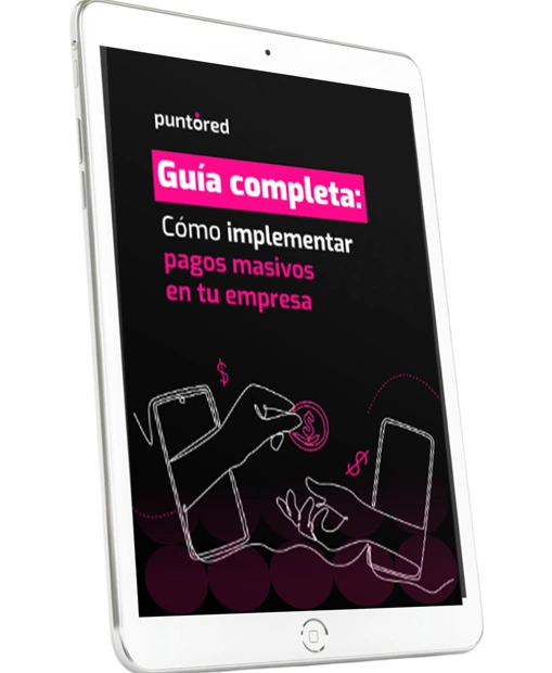 Guía de pagos masivos en Colombia en tableta