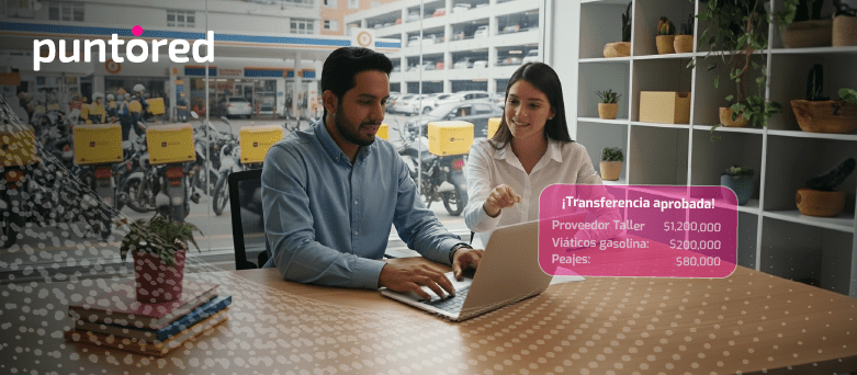 Interfaz mostrando pagos masivos en movilidad con montos asignados