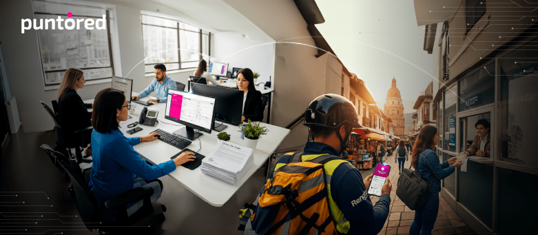 Ilustración sobre cómo los pagos masivos en Colombia fortalecen la gig economy y mejoran la inclusión financiera.