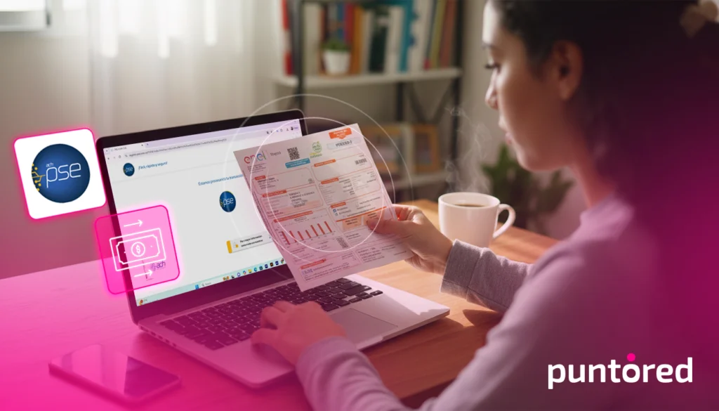 Gráfico sobre servicios públicos en Colombia y digitalización de pagos
