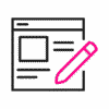 Un ícono de una página web con un lápiz grande superpuesto simboliza la creación o edición de contenido, integrando perfectamente las API de Pago para realizar pagos digitales sin esfuerzo. Un ícono de una página web con un lápiz grande superpuesto simboliza la creación o edición de contenido, integrando perfectamente las API de Pago para realizar pagos digitales sin esfuerzo.
