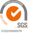 A black and orange logo.